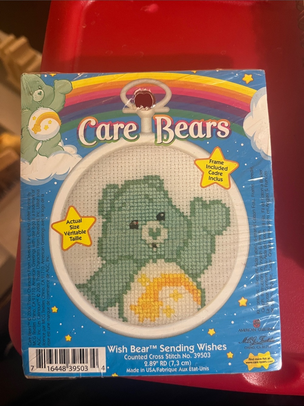 Care Bears Wish Bear Cross Stitch Kit - Green & Yellow